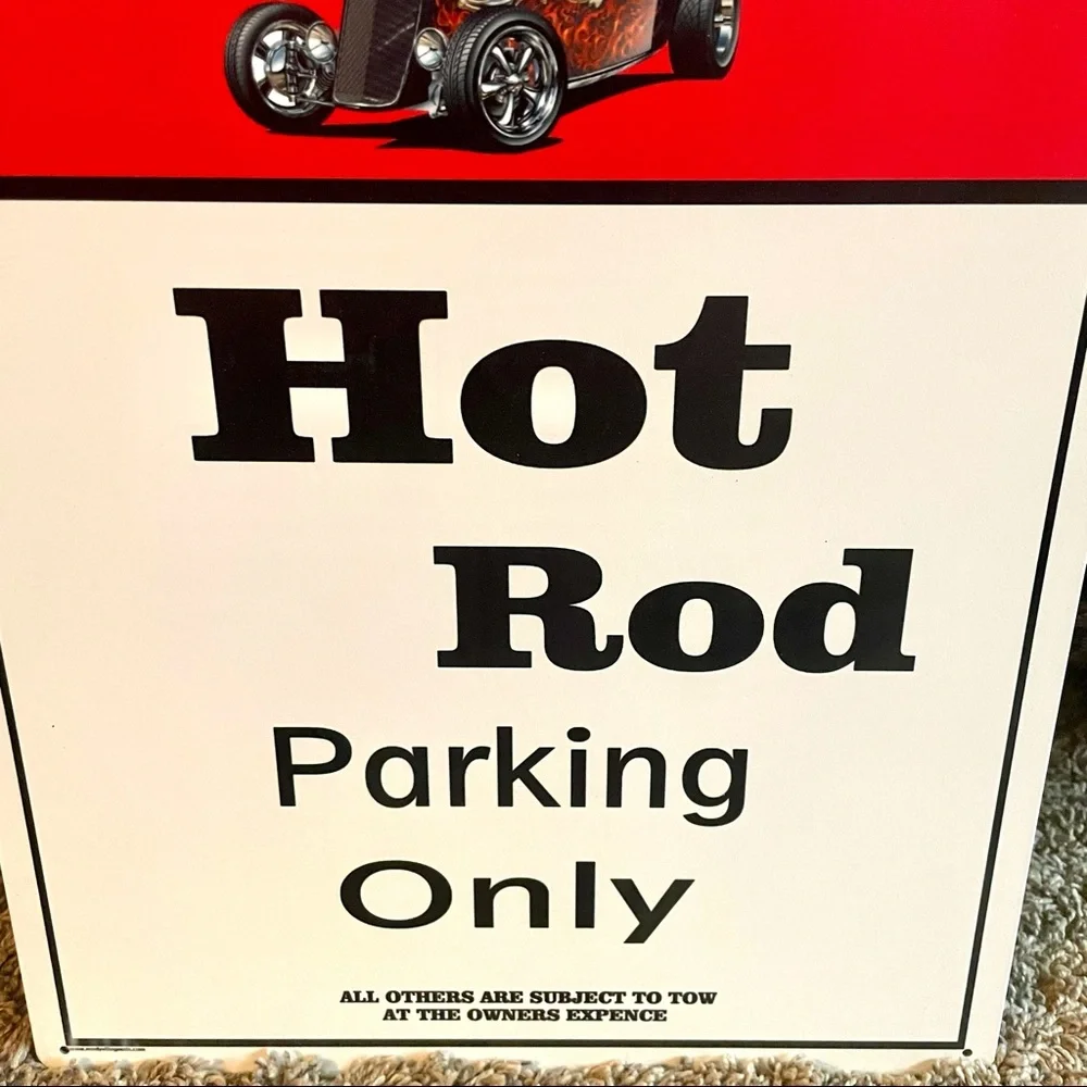 NEW Reserved Hot Rod Parking Only Metal Sign